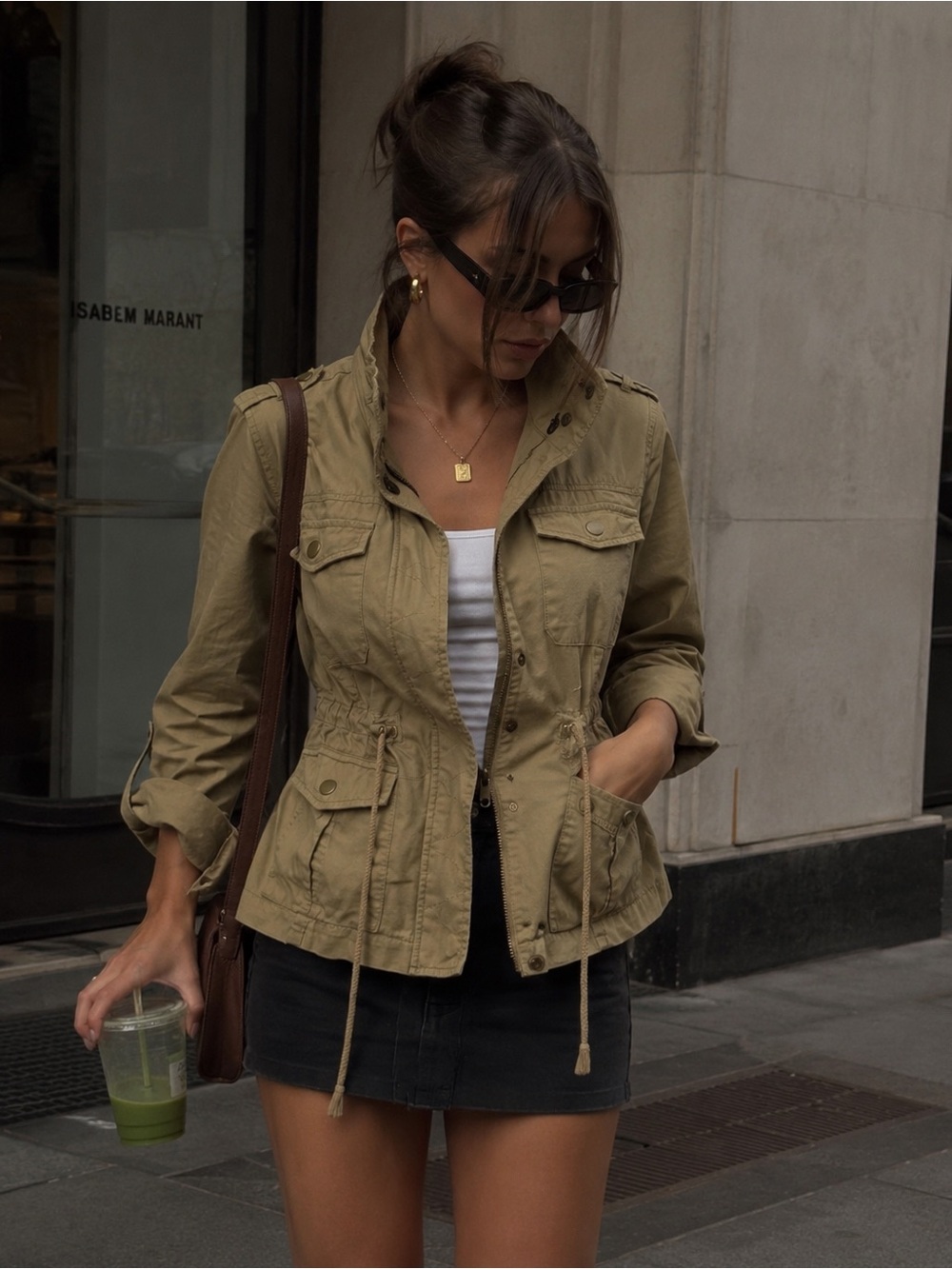 American Rag Khaki Utility Safari Jacket Small